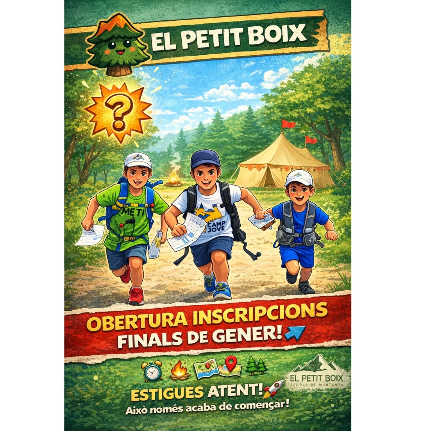 🌱 S’acosta una nova aventura…

A El Petit Boix ja estem preparant noves propostes perquè els infants visquin la natura, el joc i l’aprenentatge a l’aire lliure com mai abans.

🏕️ Colònies infantils
🌲 Medi natural
🧭 Experiències que deixen empremta
👉 A finals de gener obrirem inscripcions.

Si no t’ho vols perdre, estigues atent/a… perquè això només acaba de començar.

#elpetitboix #colònies #pntinença #parcnaturaltinença
